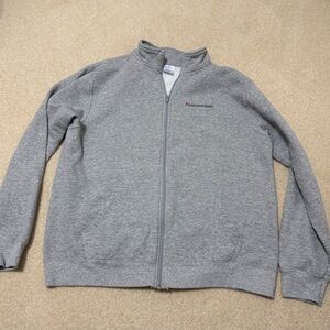Gray Zippered Sweatshirt Logo- Bristol Myers Large